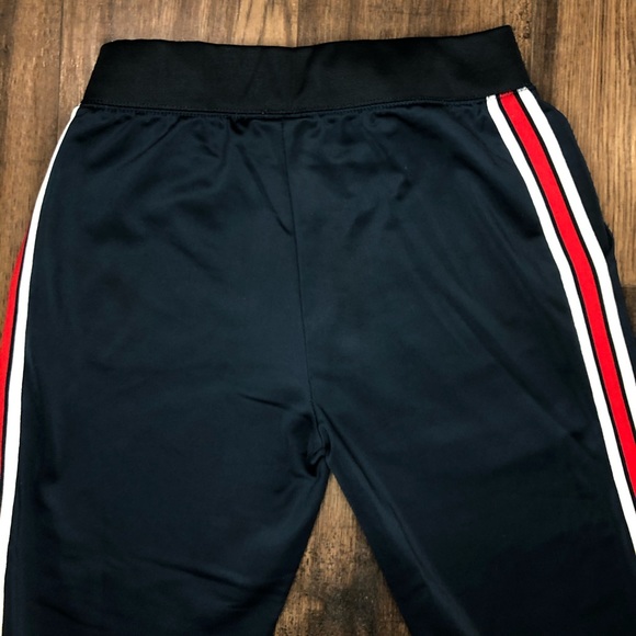 Navy Blue Stripped Sweats - Picture 3 of 4